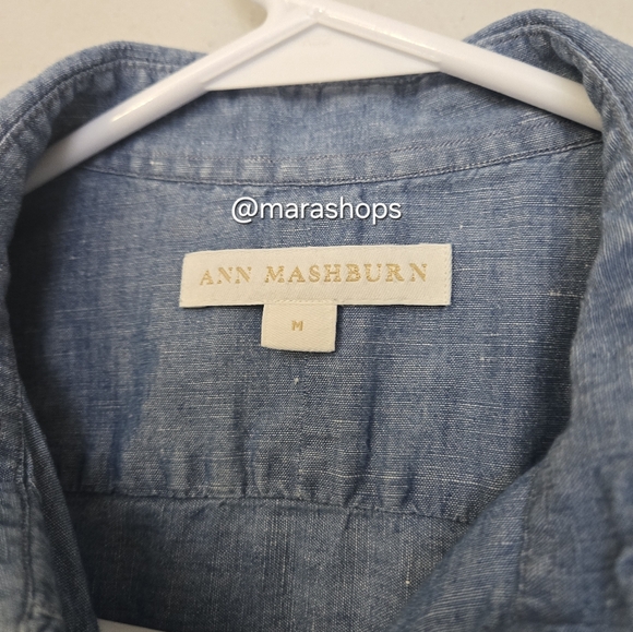 Ann Mashburn Icon Shirt Indigo Cotolino Chambray - Picture 4 of 6